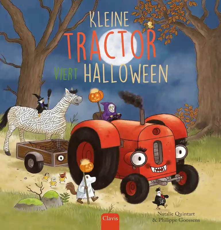 Merkproduct Kleine Tractor viert Halloween