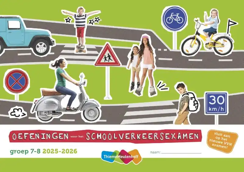 Op = Op Schoolverkeersexamen 2025-2026 – Oefenboek groep 7-8
