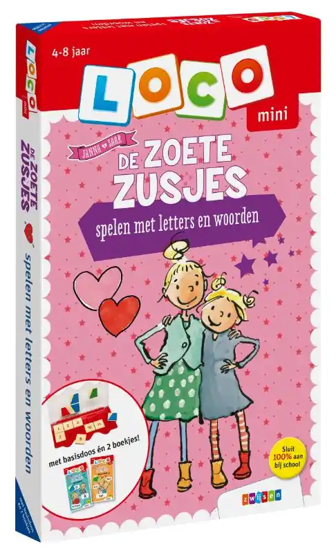 Lage Kosten Loco mini pakket De Zoete Zusjes spelen met letters en woorden