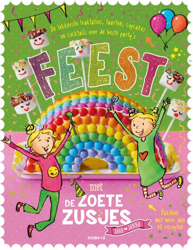 Feest met de Zoete Zusjes bakboek met meer dan 30 recepten Laatste Kans