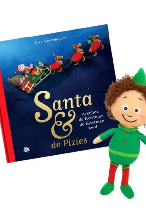Aanbieding Santa & De Pixies, pakket Pixiepop + Over hoe de Kerstman de Kerstman werd