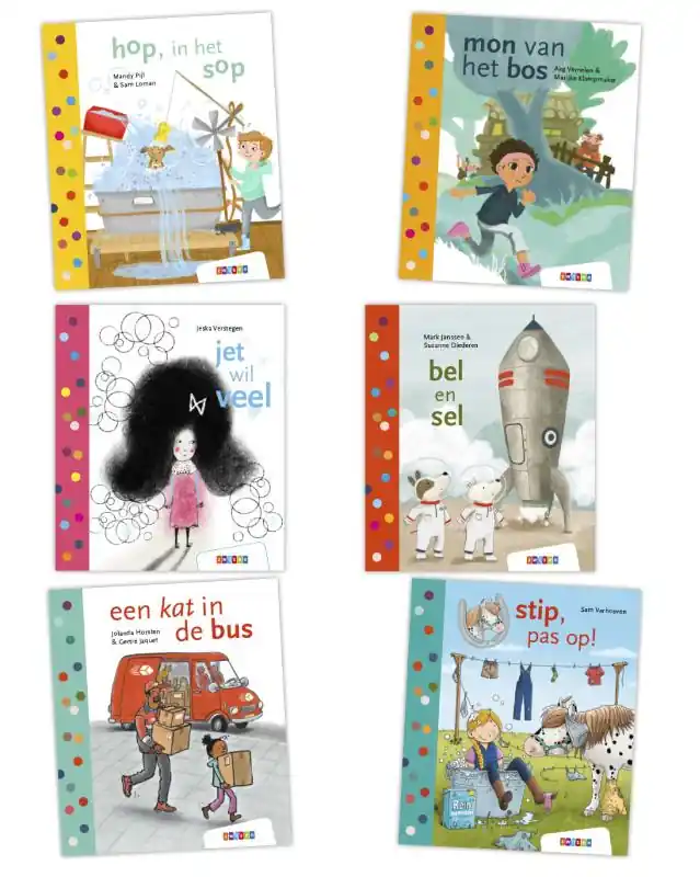 Pakket Leren lezen AVI M3 2 (6 titels) Hoge Kwaliteit