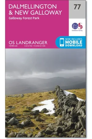 Actieprijs LR-077  Dalmellington to New Galloway | topografische wandelkaart