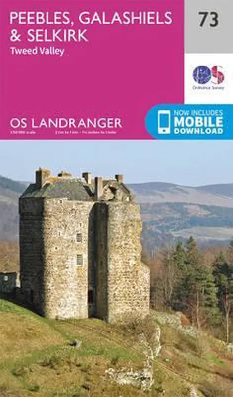 LR-073 Peebles, Galashiels | topografische wandelkaart Premium