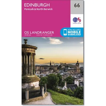 LR-066 Edinburgh, Penicuik + North Berwick | topografische wandelkaart Actieprijs