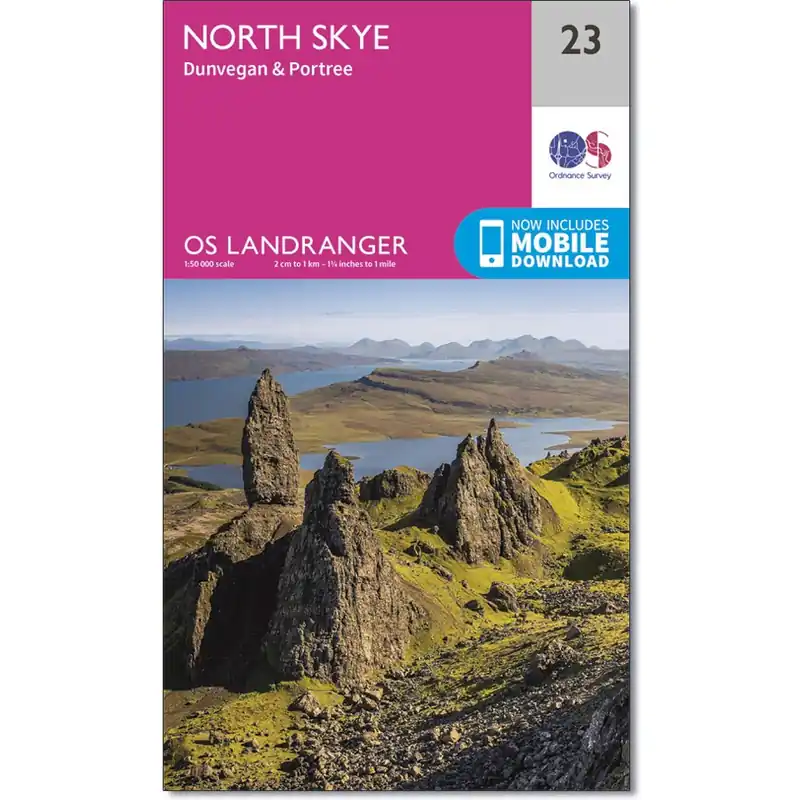 LR-023 North Skye, Dunvegan, Portree | topografische wandelkaart Gereduceerde Prijs