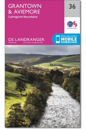LR-036 Grantown, Aviemore & Cairngorm | topografische wandelkaart Dagaanbieding
