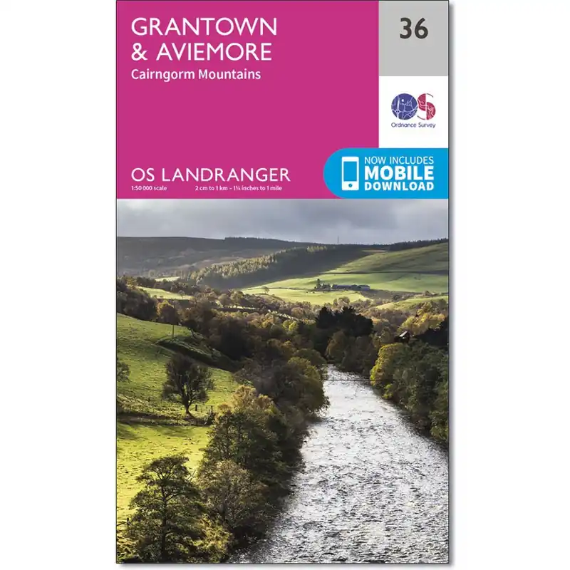 LR-036 Grantown, Aviemore & Cairngorm | topografische wandelkaart Dagaanbieding