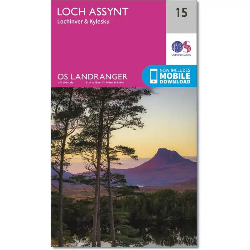 Rechtstreeks Van De Fabrikant LR-015 Loch Assynt, Lochinver + Kylesku | topografische wandelkaart