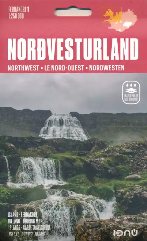 Uitverkoop wegenkaart Noordwest-IJsland FK1 1:250.000