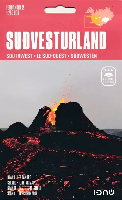 Flitsaanbieding wegenkaart Zuidwest-IJsland FK2 1:250.000