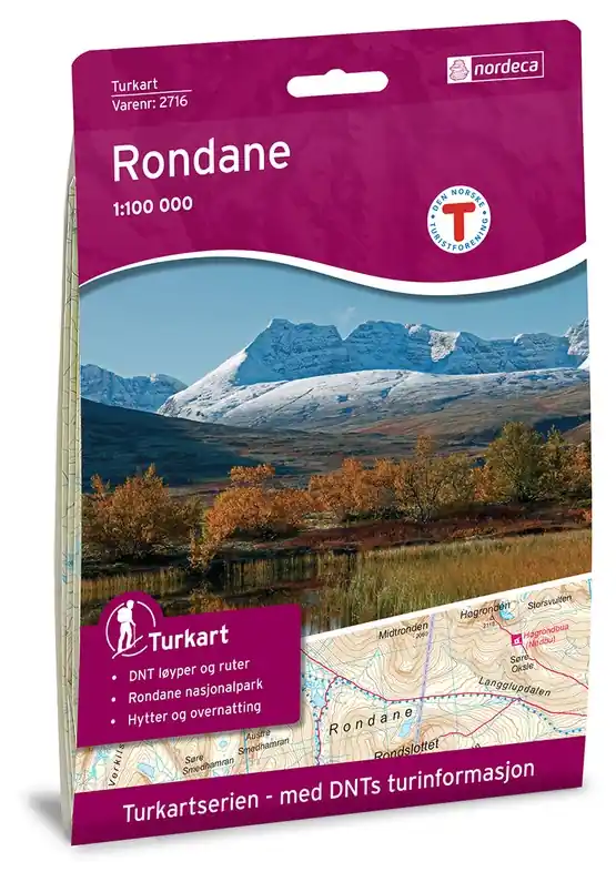 Merkproduct DNT-2716 Rondane wandelkaart 1:100.000