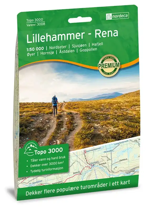 Laatste Kans NO-3008 Lillehammer - Rena | topografische wandelkaart 1:50.000