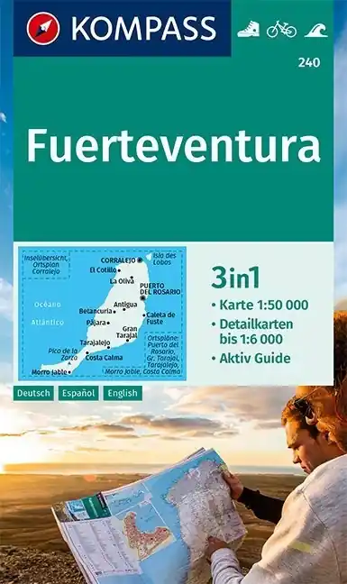 Actieprijs Kompass wandelkaart KP-240 Fuerteventura 1:50.000