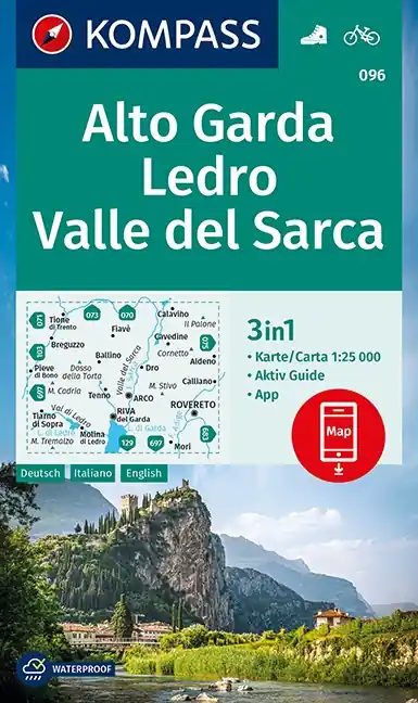 Kompass wandelkaart KP-096 Alto Garda, Val-di-Ledro 1:25.000 Gratis Verzending