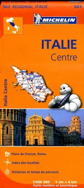 Populair 563 Italië Midden | Michelin wegenkaart, autokaart 1:400.000