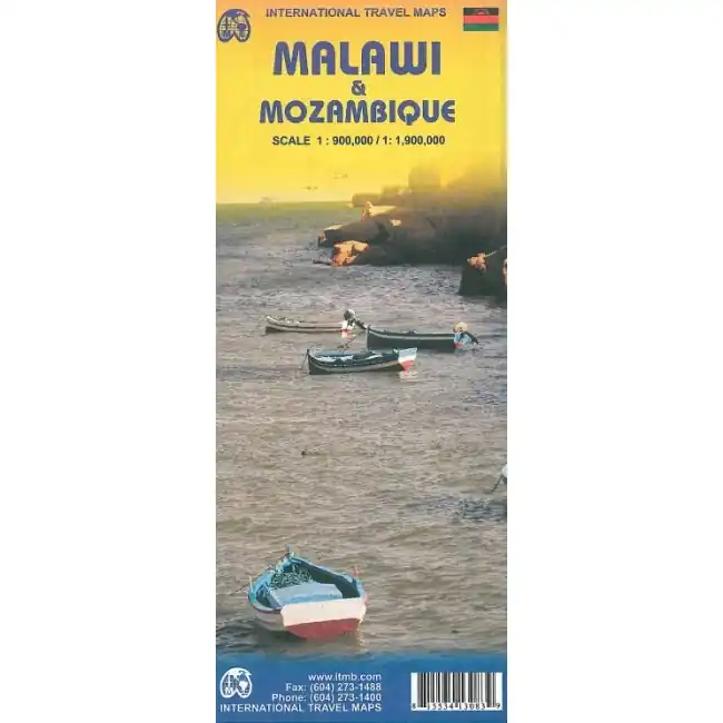 ITM Malawi en Mozambique | landkaart, autokaart Hoge Kwaliteit