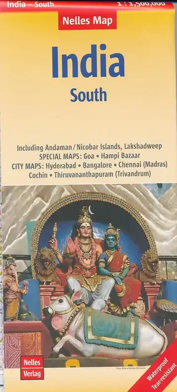 Tijdelijk Beschikbaar India 04: Zuid | wegenkaart - overzichtskaart 1:1.500.000