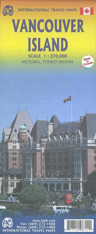 Hoge Kwaliteit ITM Vancouver Island | landkaart, autokaart 1:270.000