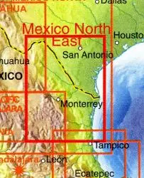 Direct Beschikbaar ITM Mexico North East | landkaart, autokaart 1:1.000.000