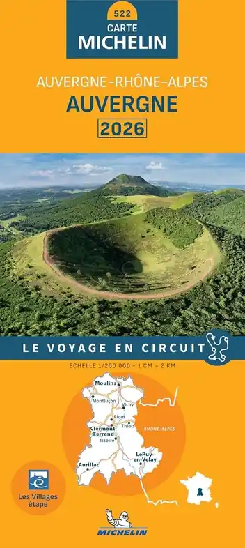 522 Auvergne / Limousin | Michelin wegenkaart, autokaart 1:200.000 Veilige Betaling