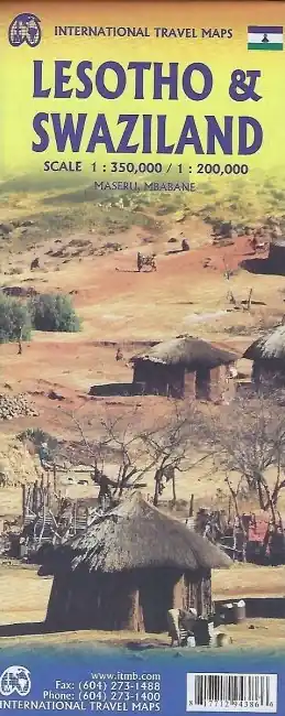 ITM Lesotho 1:350.000, Swaziland 1:200.000 | landkaart, autokaart Voordeelprijs