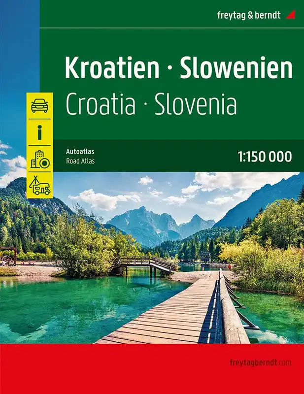 Wegenatlas Kroatie, Slovenie 1:150.000 Beperkt Aanbod