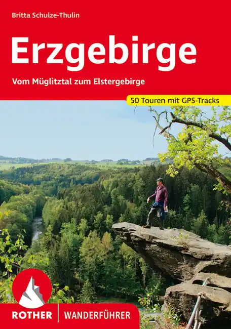 wandelgids Erzgebirge Rother Wanderführer Op = Op