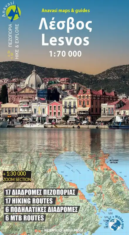 Lesbos (kaart van Lesvos) 1:70.000 Gecertificeerd