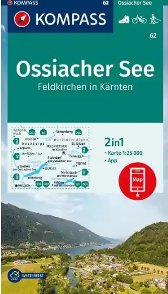 Kompass wandelkaart KP-62 Ossiacher See, Feldkirchen in Kärnten Speciale Aanbieding