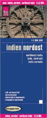 Beperkte Voorraad India Noordoost landkaart, wegenkaart 1:1.300.000