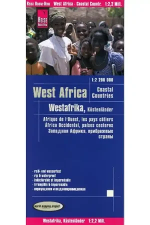 Westafrika landkaart, wegenkaart 1:2.200.000 Finale Uitverkoop