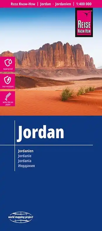 Veilige Betaling Jordanië landkaart, wegenkaart 1:400.000
