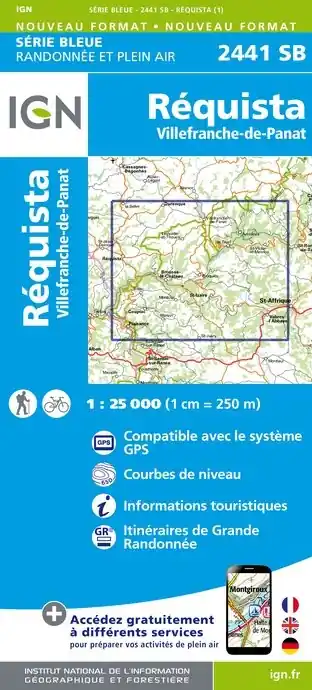Weekendaanbieding SB-2441 Réquista, Villefranche-de-Panat | wandelkaart 1:25.000