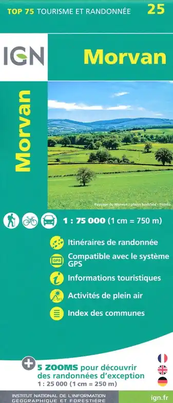 TSQ-25 Morvan | IGN overzichts- en wandelkaart Korting