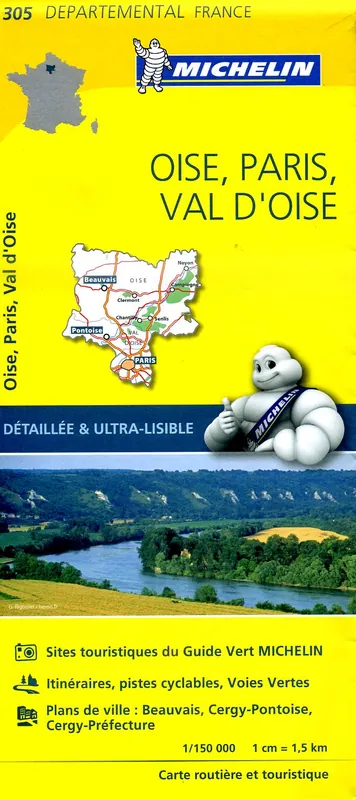 305 Oise, Paris, Val d Oise | Michelin wegenkaart 1:150.000 Meest Verkocht