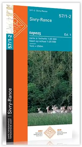 NGI-57/1-2 Sivry - Rance | topografische wandelkaart 1:25.000 Premium