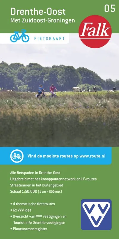 FFK-05 Drenthe-Oost | VVV fietskaart 1:50.000 Koop Online