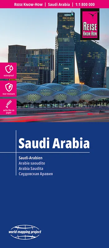 Exclusieve Aanbieding Saudi-Arabia landkaart, wegenkaart 1:1.800.000