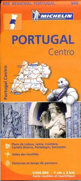 Betaalbaar 592 Midden-Portugal | Michelin wegenkaart, autokaart 1:300.000