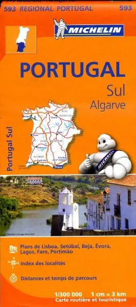 593 Zuid-Portugal, Algarve | Michelin wegenkaart, autokaart 1:300.000 Veilige Betaling