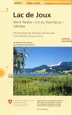 3316T Lac de Joux | wandelkaart 1:33.333 Actieprijs