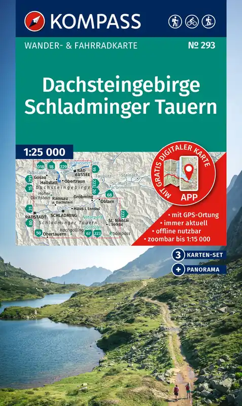 Speciale Aanbieding Kompass wandelkaart KP-293 Dachsteingruppe, Ramsau, Schladminger Tauern 1:25.000