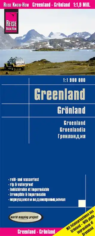 Groenland landkaart, wegenkaart 1:1.900.000 Aanbieding