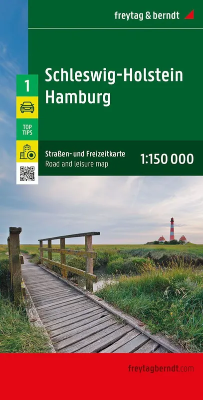 Schleswig-Holstein, Hamburg 1:150.000 | wegenkaart / overzichtskaart Direct Beschikbaar