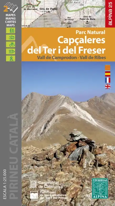 wandelkaart Capçaleres del Ter i del Freser Parc Natural 1:25.000 Lage Kosten