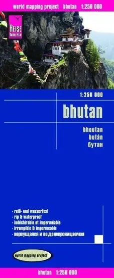 Meest Verkocht Bhutan landkaart, wegenkaart 1:250.000