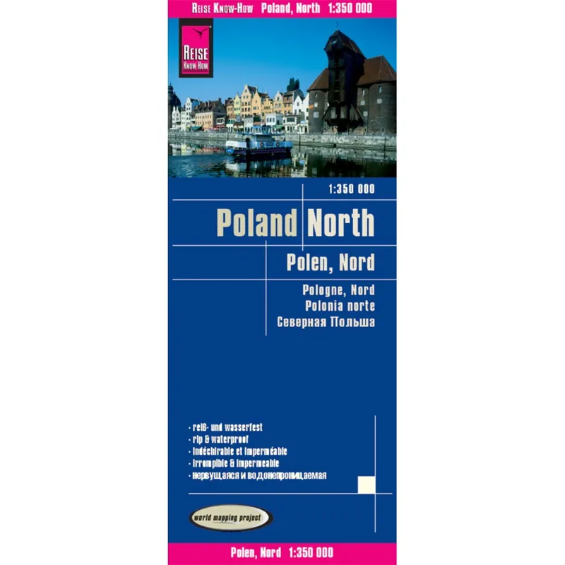 Direct Verzonden Polen, Noord- | landkaart, wegenkaart 1:350.000