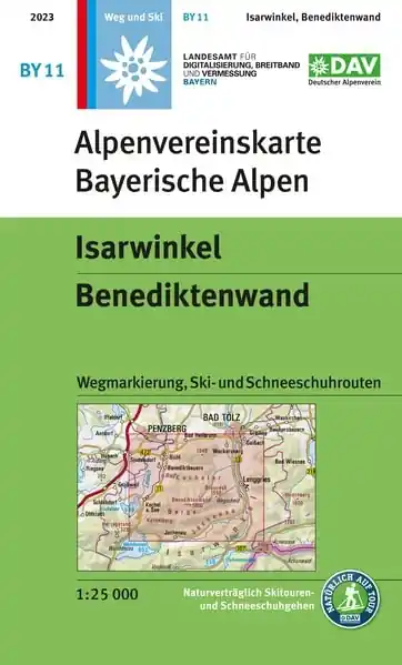 Uitverkoop Alpenverein wandelkaart BY-11 Isarwinkel, Benediktenwand 1:25.000