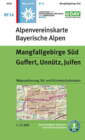 Alpenverein wandelkaart BY-14 Mangfallgebirge Süd 1:25.000 Weekendaanbieding